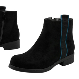 Black flat boots Thelsys insulated boots blue 1