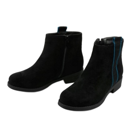 Black flat boots Thelsys insulated boots blue 2