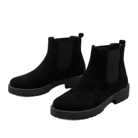 Black suede flat boots by Nahneva 2
