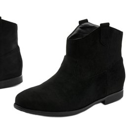 Black Epsom suede slip-on boots 1