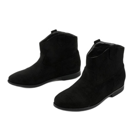 Black Epsom suede slip-on boots 2