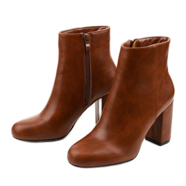 Brown boots on a post made of Gawler eco-leather 2