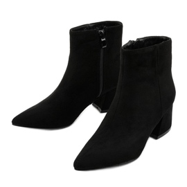 Black ankle boots made of Coradise eco-suede 2