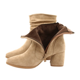 M.Daszyński Beige suede boots MR2025-10 3