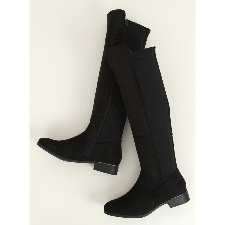 Riding boots with a flexible upper black B0-281 Black 1