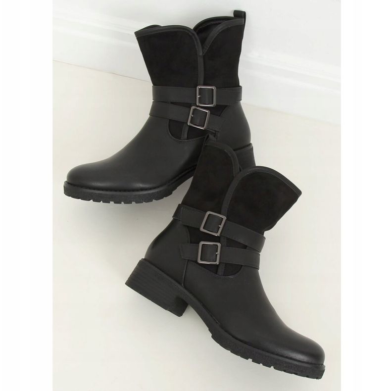 Black women's black boots 8912 Black 1
