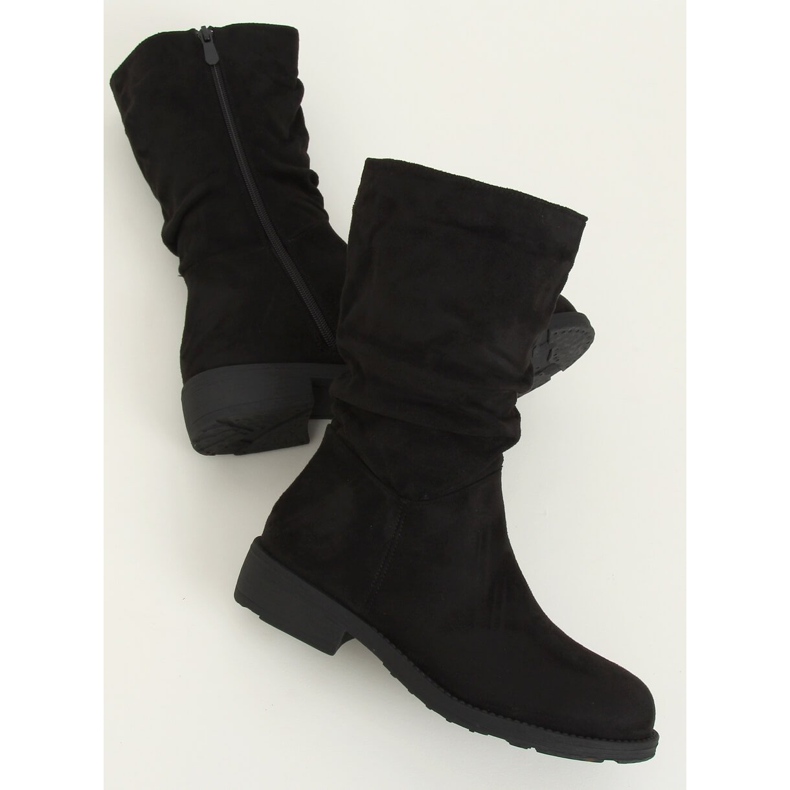 Black women's short boots CH1908 Black 2