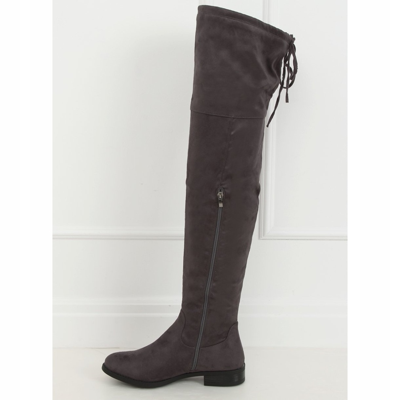 Over-knee boots, gray MR-1 Gray grey 1