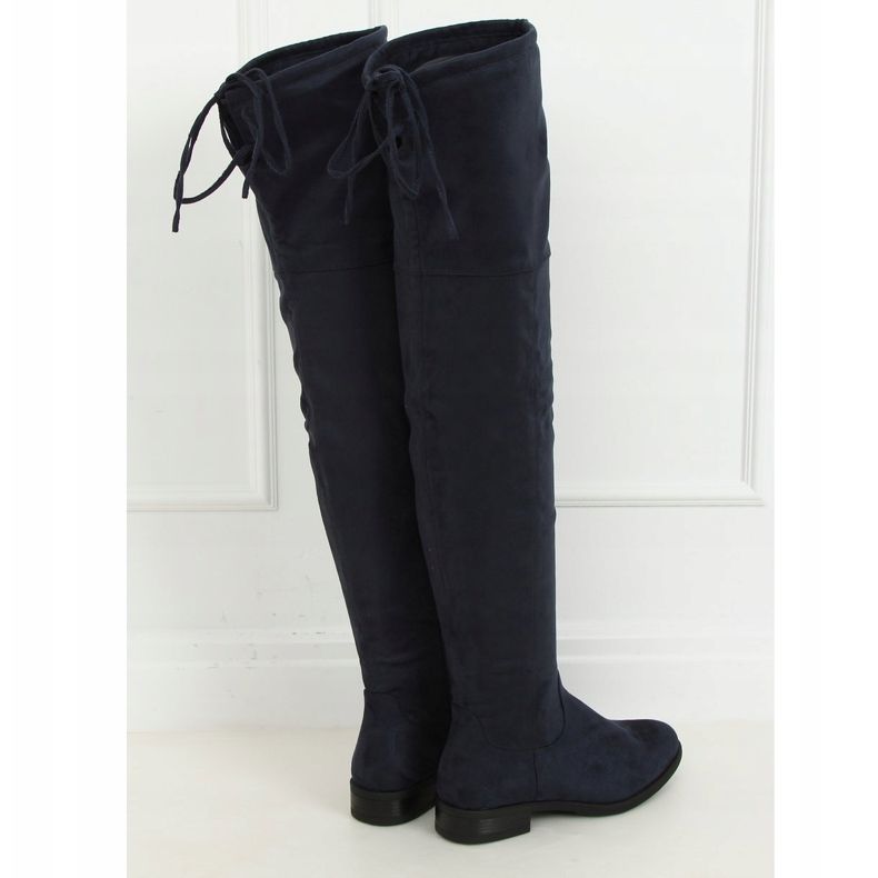 MR-1 Navy navy blue musketeer boots 1