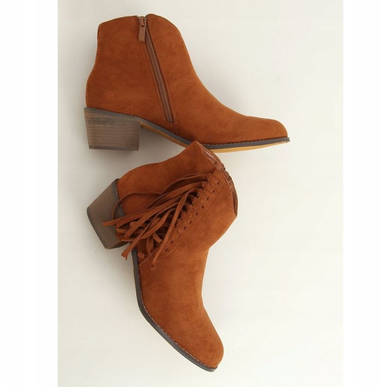 Boots with fringes camel 100-113B0-2 Camel brown multicolored 1