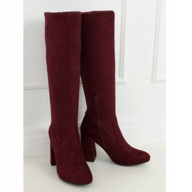 High heels burgundy D7533 Wine Red multicolored 1