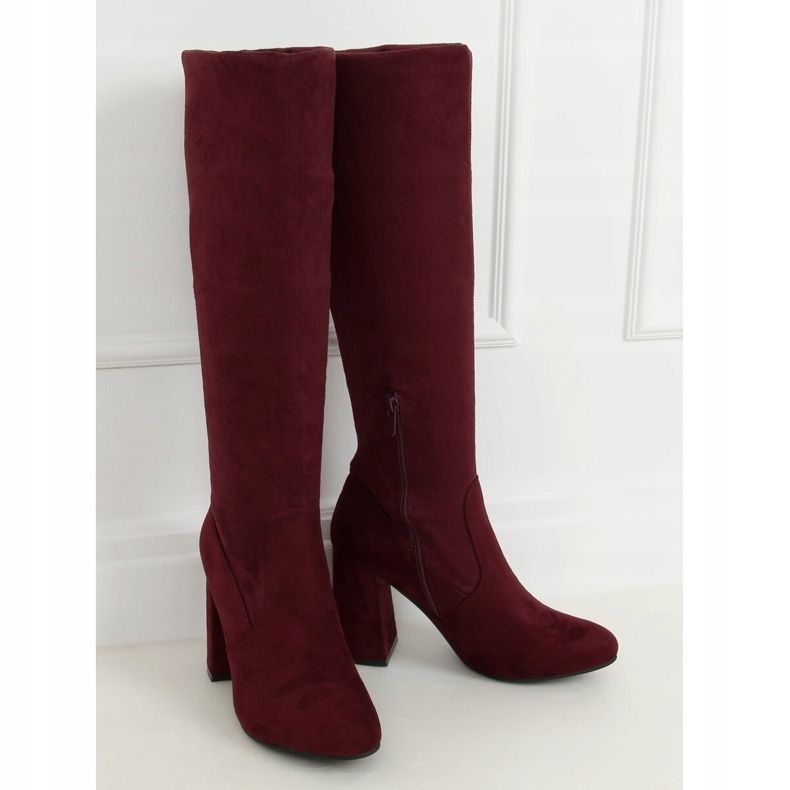High heels burgundy D7533 Wine Red multicolored 1