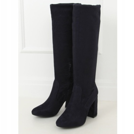 Navy blue high heels D7533 D.BLUE 1