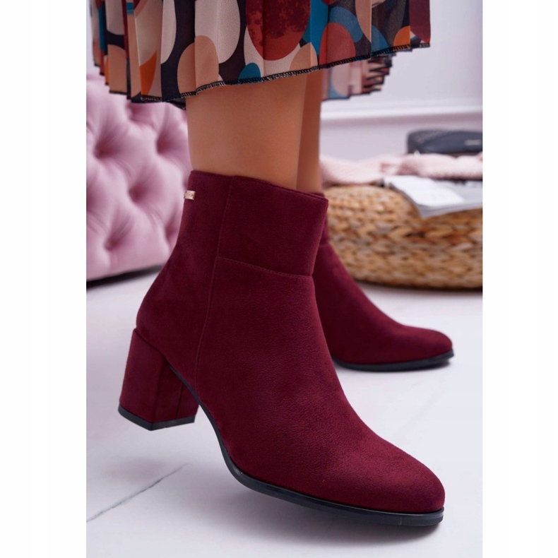 Women's Boots On High Heel Sergio Leone Burgundy BT522 red 1