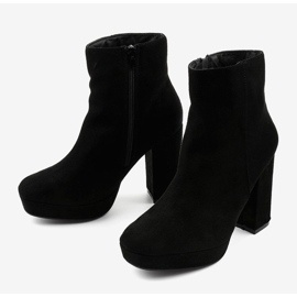 Black suede ankle boots on the Skye post 2