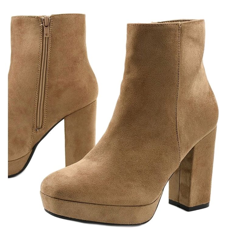 Beige suede ankle boots on the Skye post 1