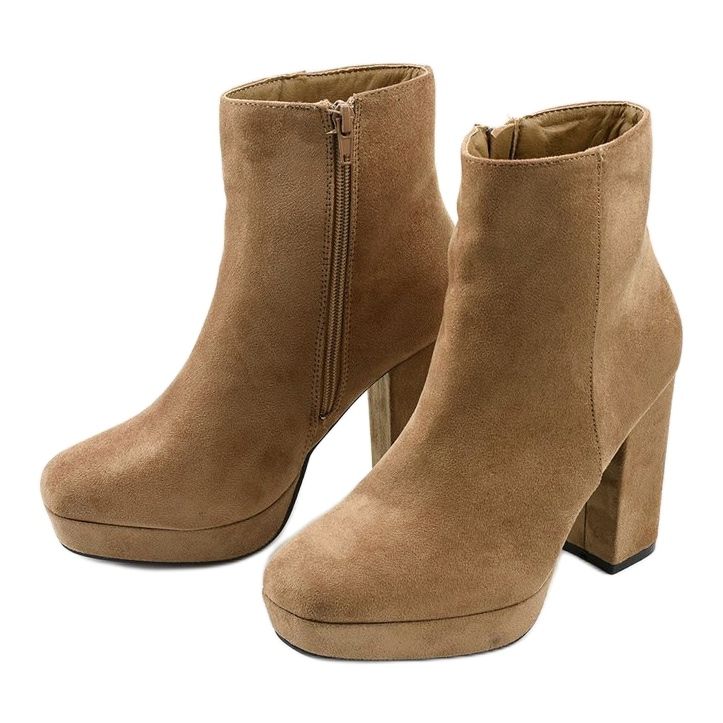 Beige suede ankle boots on the Skye post 2