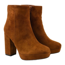 Brown suede ankle boots on the Skye post 2