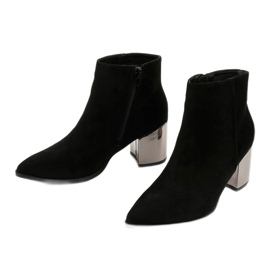 BM Black ankle boots made of Astihusa eco-suede 2