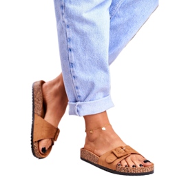 BUGO Women's Brown Slippers Buckle Adjustable Rosaline 2