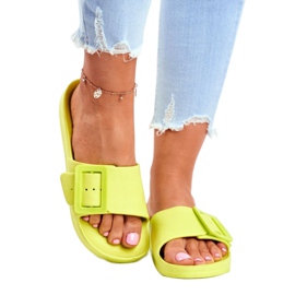 Women's Slippers Big Star with a Green Buckle FF274A390 3