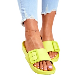 Women's Slippers Big Star with a Green Buckle FF274A390 1