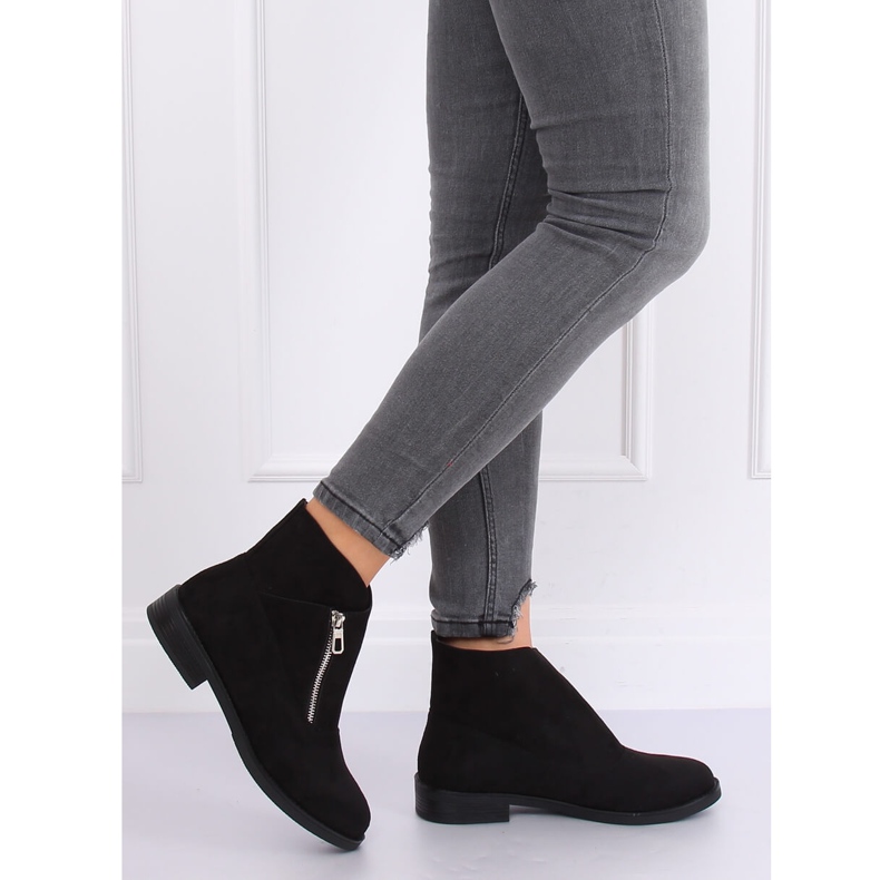 Black suede boots 20195 Black 2