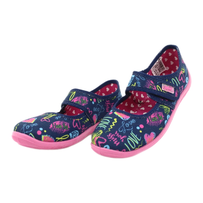 Befado children's shoes 945Y431 navy blue pink multicolored yellow 3