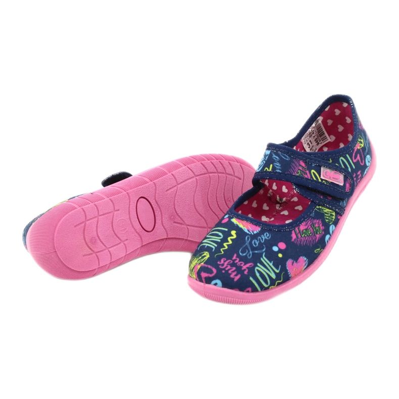 Befado children's shoes 945Y431 navy blue pink multicolored yellow 4