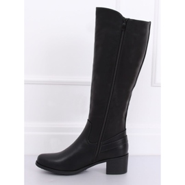 Black CH1961 Black high-heeled boots 1