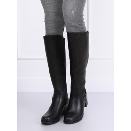 Black CH1961 Black high-heeled boots 2