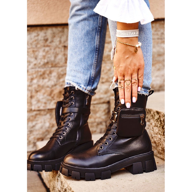 S.Barski Women's Boots On The Platform Black Warmed Verdem 2