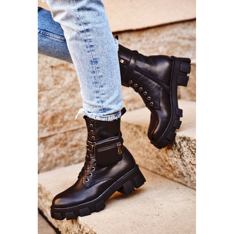 S.Barski Women's Boots On The Platform Black Warmed Verdem 1