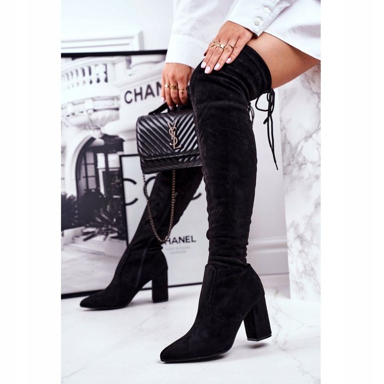 S.Barski Women's Boots On Heel Suede Black Milwa 1 S.Barski Women's Boots On Heel Suede Black Milwa 1