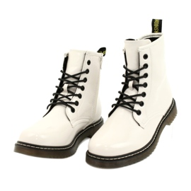 Evento Women's boots, varnished white boots 20bt35-3001 5 Evento Women's boots, varnished white boots 20bt35-3001 5
