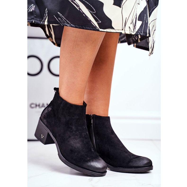 Vinceza Women's Boots On Heel Suede Black Volares 2 Vinceza Women's Boots On Heel Suede Black Volares 2