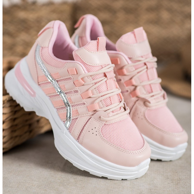 SHELOVET Fashionable Sports Shoes On The Platform pink 2