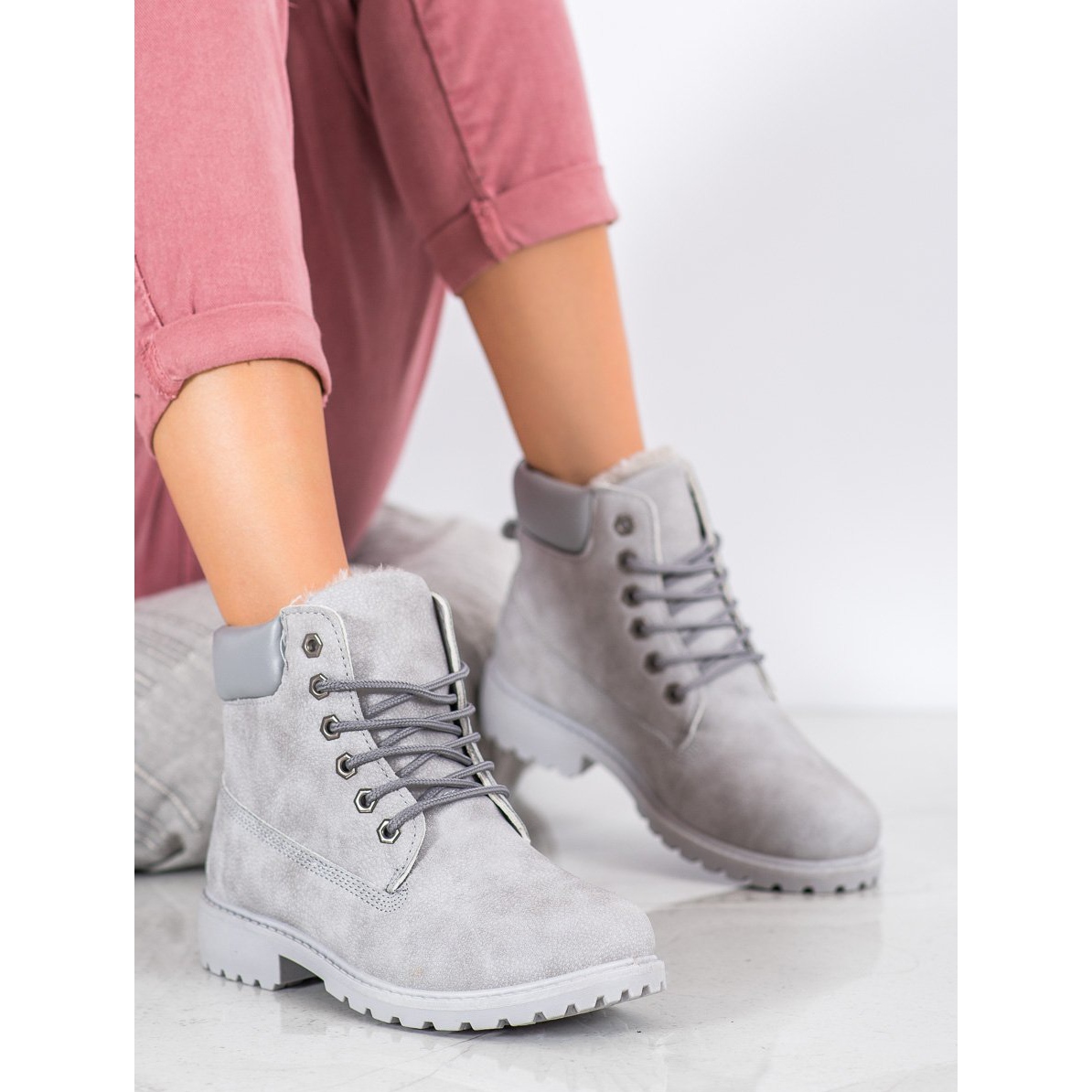 Gray Tied Trappers grey - KeeShoes