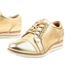 Gold Wedge Sneakers 15S8621 golden 1 Gold Wedge Sneakers 15S8621 golden 1