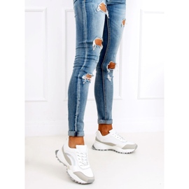 White and gray LA87P Gray sports shoes grey 1 White and gray LA87P Gray sports shoes grey 1