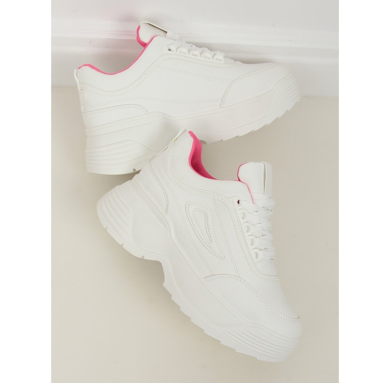 High sole white LA78P Fushia sports shoes pink 1 High sole white LA78P Fushia sports shoes pink 1