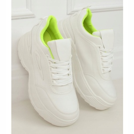 White LA78P Yellow high sole sports shoes 1