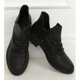 Boots with a cut-out face black ST-22P Black 1