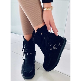 Black Boho style boots ST-17P Black 1
