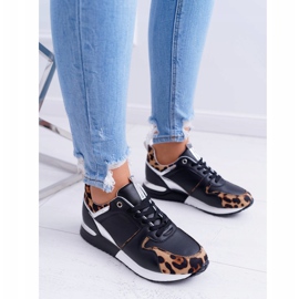 Women's Sport Shoes With Leopard Pattern Black Fippo multicolored 2