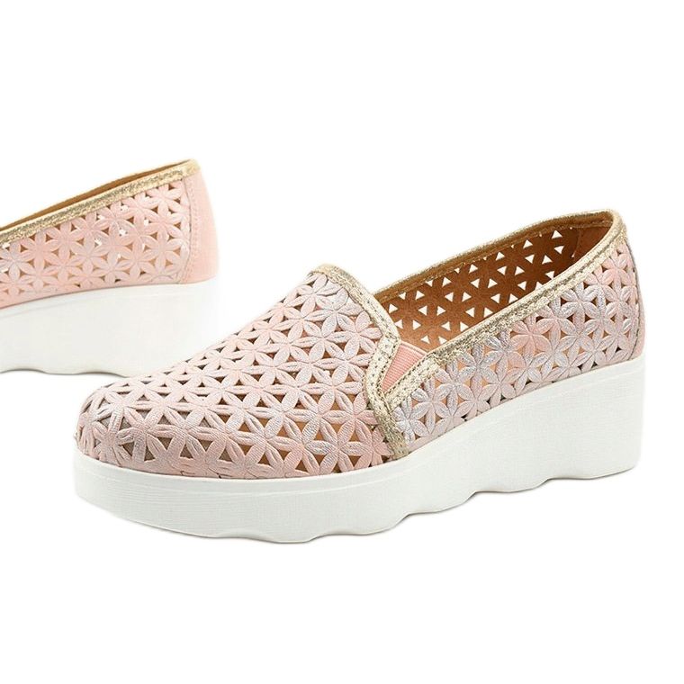 Pink slip-on jazz shoes A19-7252 1