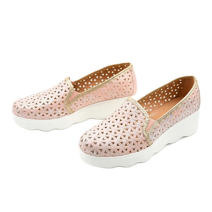 Pink slip-on jazz shoes A19-7252 2