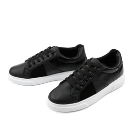 Black stylish women's sneakers BK928 2
