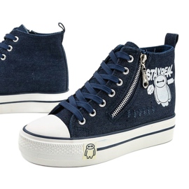 Navy Lynnhurst lace-up sneakers navy blue 1