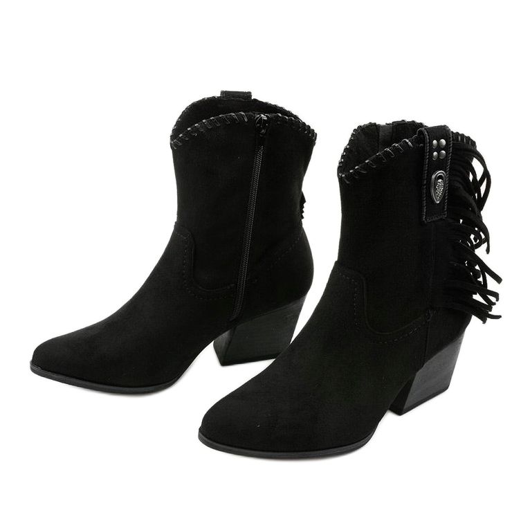 Black suede cowboy boots from Lamimeila 2